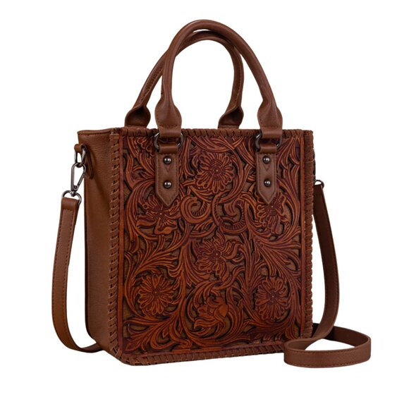 Montana West Handbags - Trinity Ranch by Montana West Tote Cross Body Bag Purse Western Floral Tooled